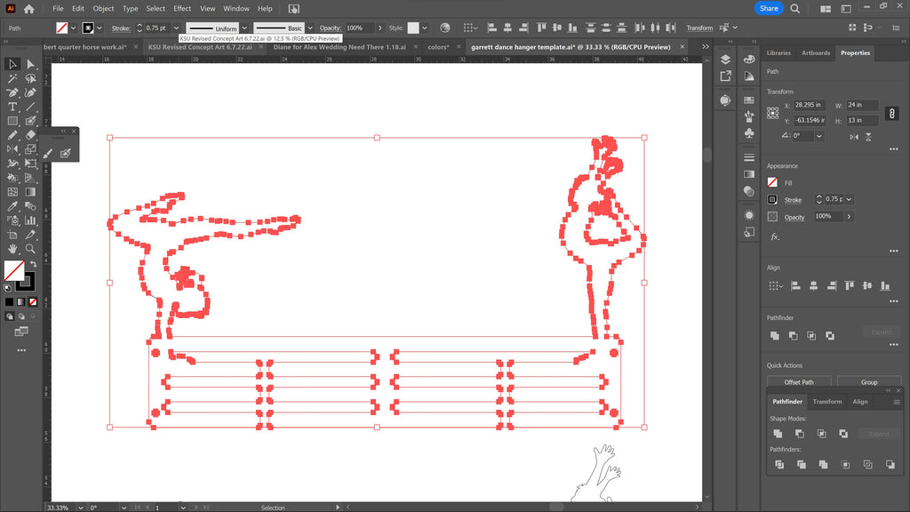 Gymnastics Medal Hangers vector paths in design software (photo 8)