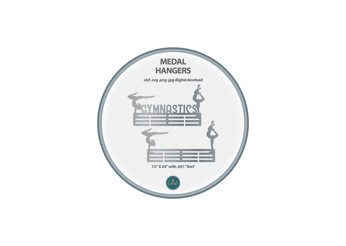 Gymnastics Medal Hangers DXF/SVG design preview with file details