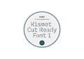 Clean Bridged Stencil Font (Kismet Font 1) DXF/SVG design preview with file details