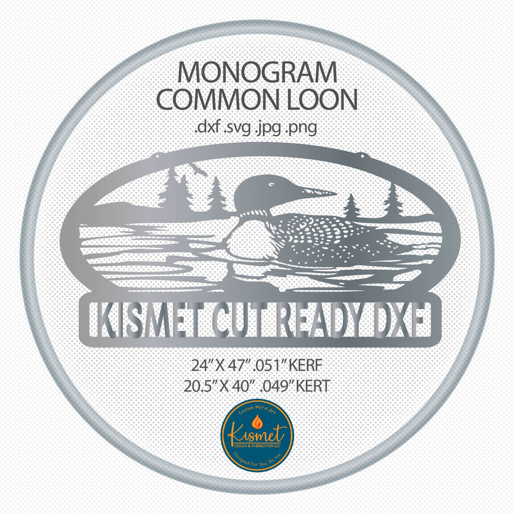 Common Loon Custom Name Lake Sign DXF/SVG design preview with file details (photo 9)