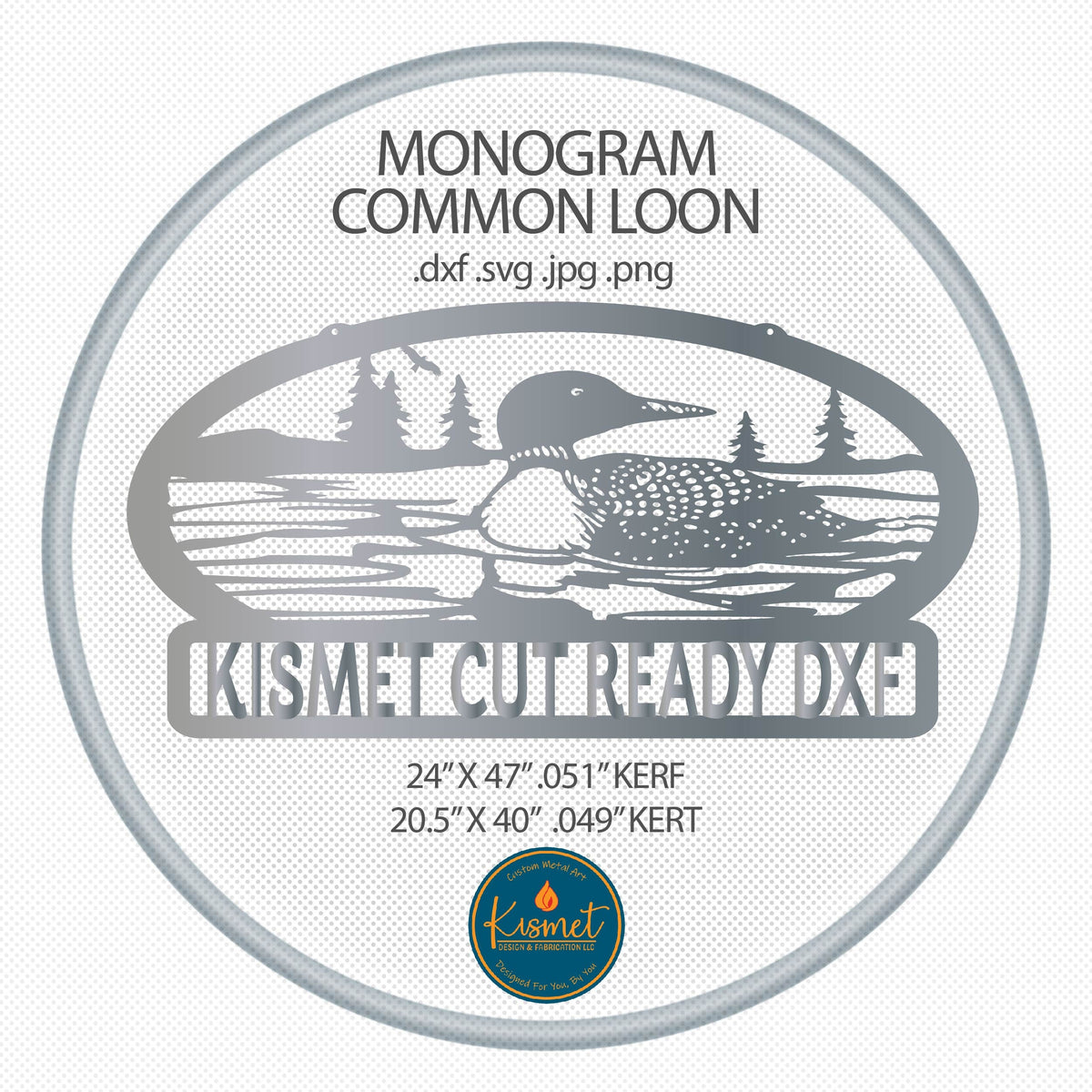 Common Loon Custom Name Lake Sign DXF/SVG design preview with file details (photo 9)