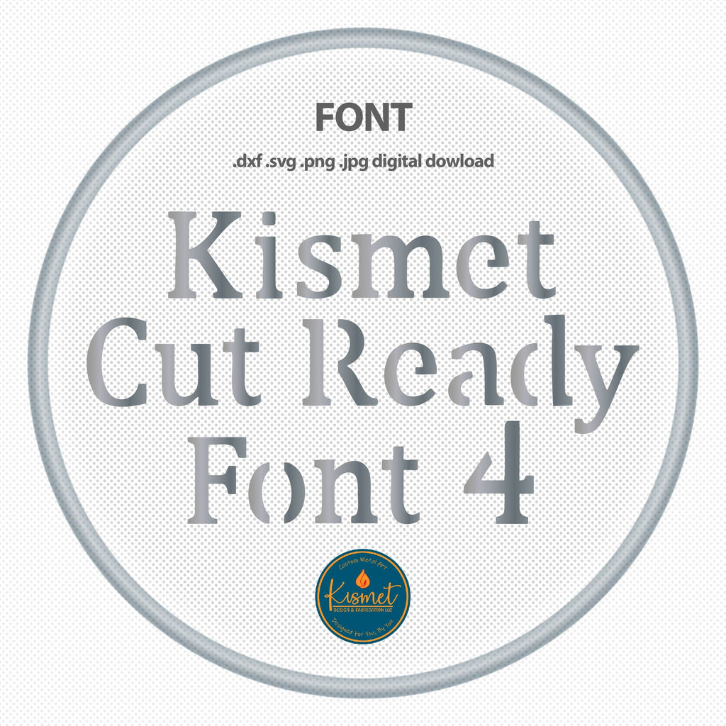 Regular Serif Bridged Stencil Font (Kismet Font 4) DXF/SVG design preview with file details (photo 7)