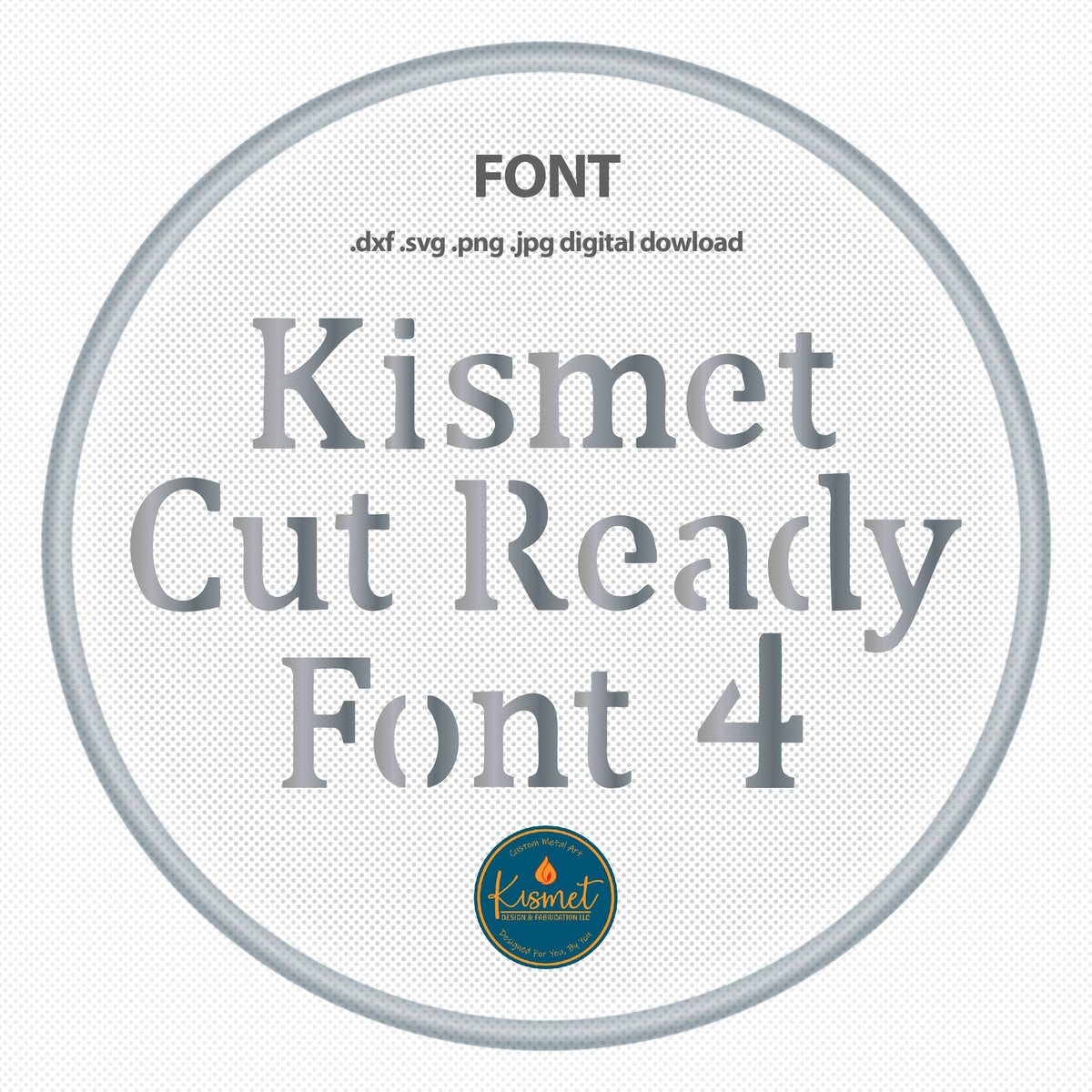 Regular Serif Bridged Stencil Font (Kismet Font 4) DXF/SVG design preview with file details (photo 7)