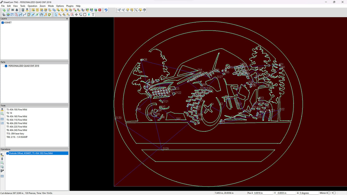Personalized UTV Sign vector paths in design software