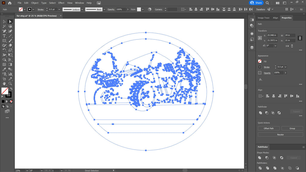 Personalized UTV Sign vector paths in design software (photo 5)