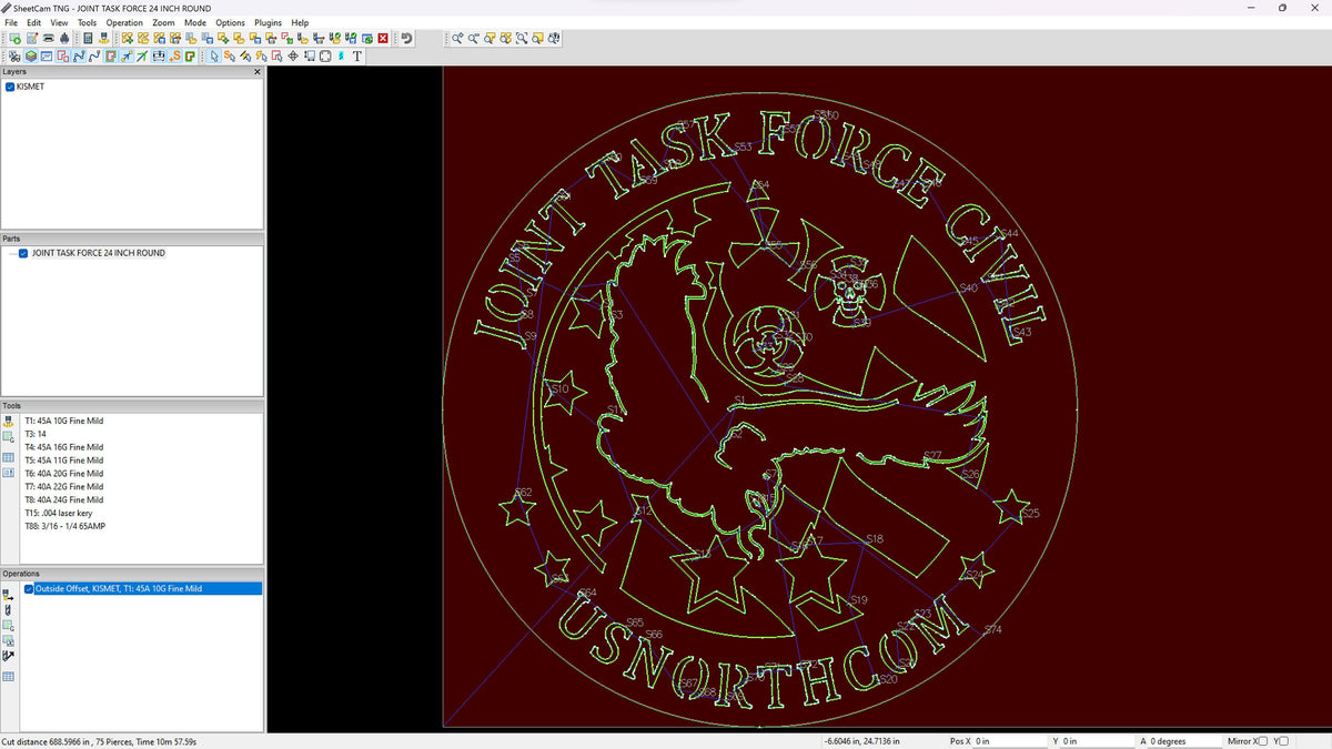 Joint Task Force Civil Emblem vector paths in design software (photo 4)