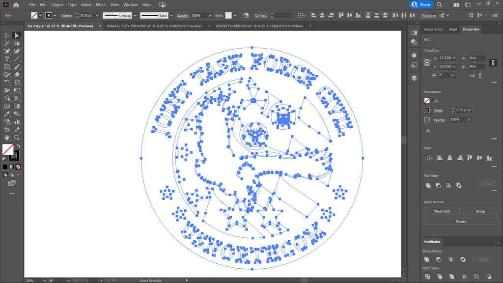 Joint Task Force Civil Emblem vector paths in design software (photo 7)