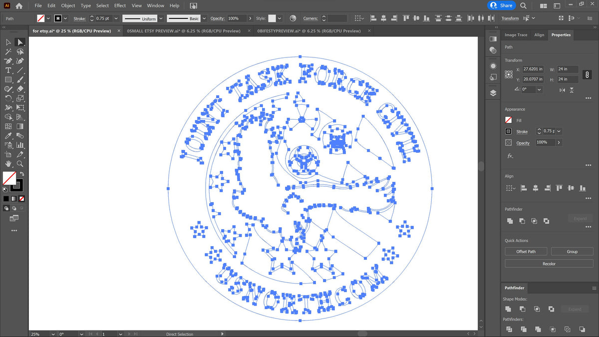 Joint Task Force Civil Emblem vector paths in design software (photo 7)