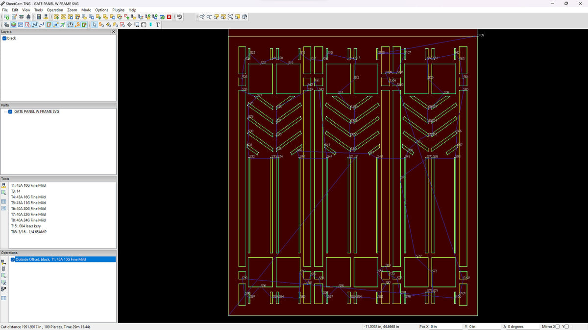 Geometric Gate Panels vector paths in design software