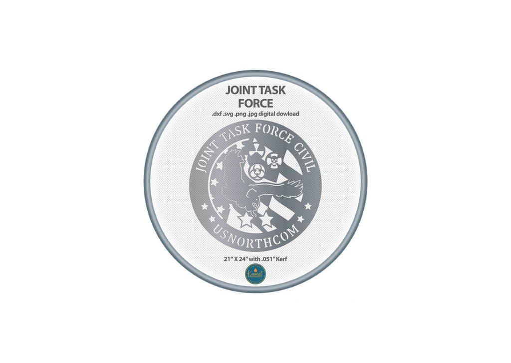 Joint Task Force Civil Emblem DXF/SVG design preview with file details