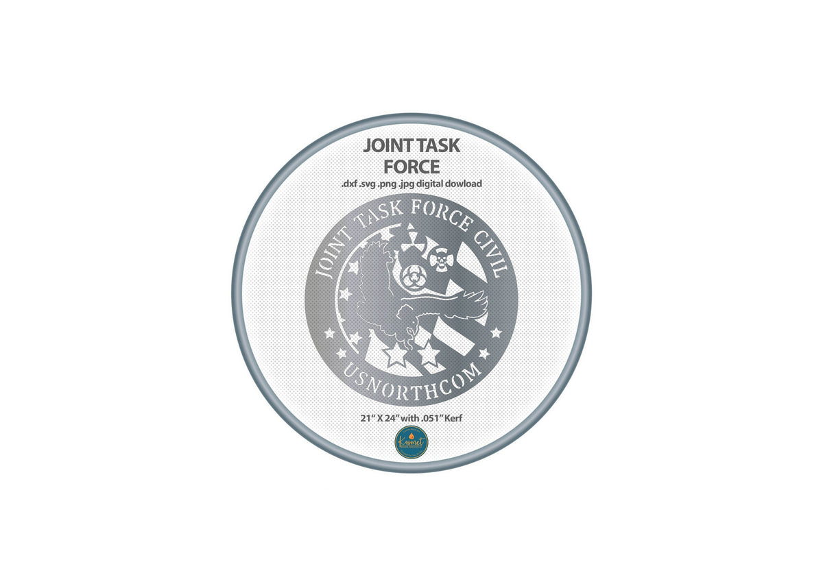 Joint Task Force Civil Emblem DXF/SVG design preview with file details