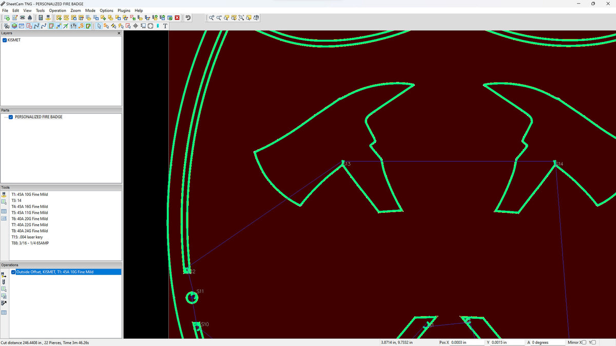 Personalized Fire Department Sign vector paths in design software
