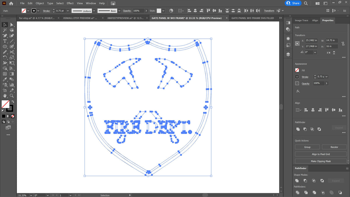 Personalized Fire Department Sign vector paths in design software (photo 5)