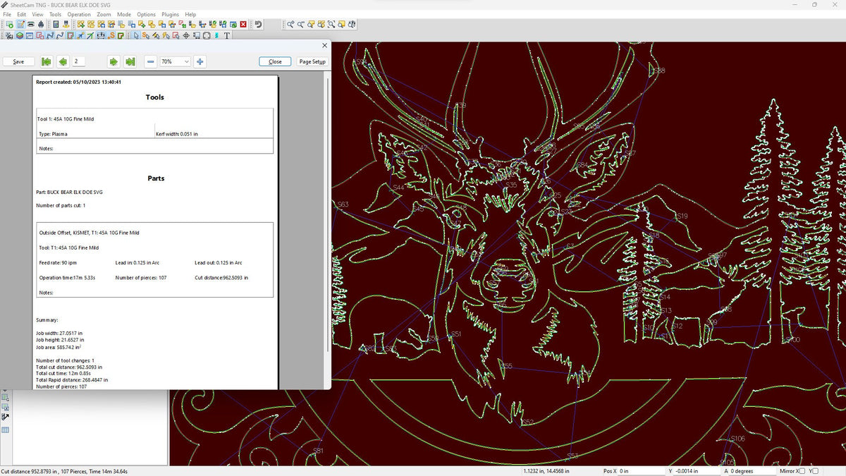 Rustic Deer and Bear Cabin Sign vector paths in design software (photo 7)