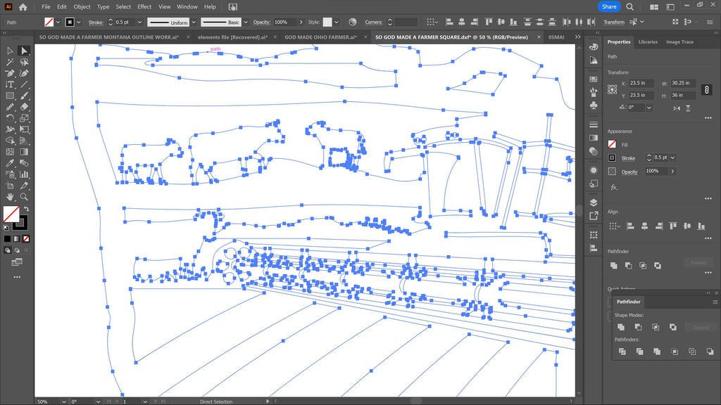 Minnesota So God Made a Farmer Sign vector paths in design software (photo 8)
