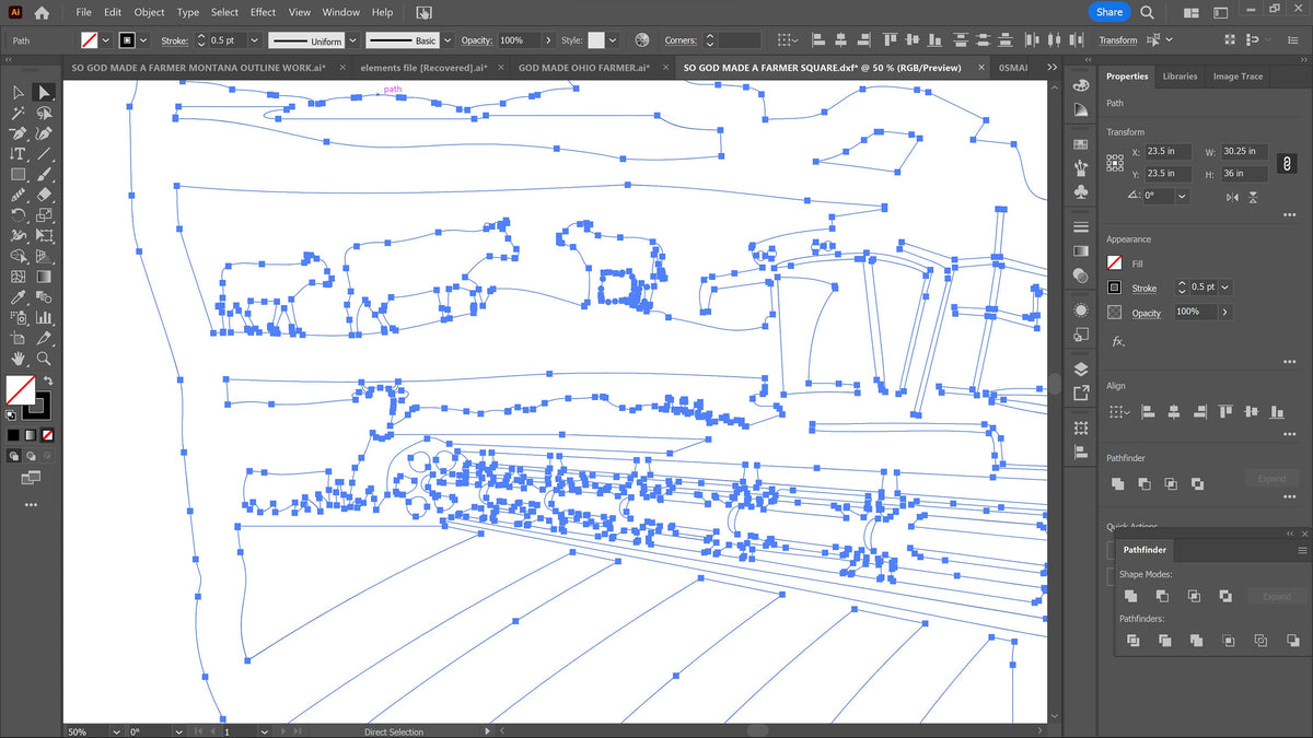 Minnesota So God Made a Farmer Sign vector paths in design software (photo 8)