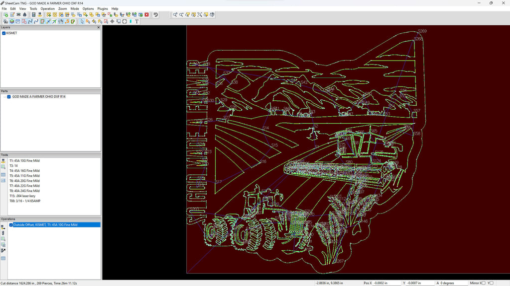 Ohio So God Made a Farmer Sign vector paths in design software (photo 8)