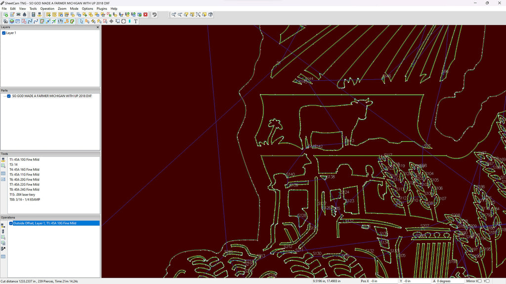 Michigan Farm Scene Sign, No Lettering vector paths in design software (photo 3)