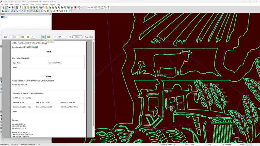 Michigan Farm Scene Sign, No Lettering vector paths in design software (photo 4)