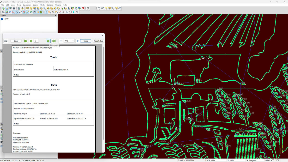 Michigan Farm Scene Sign, No Lettering vector paths in design software (photo 4)