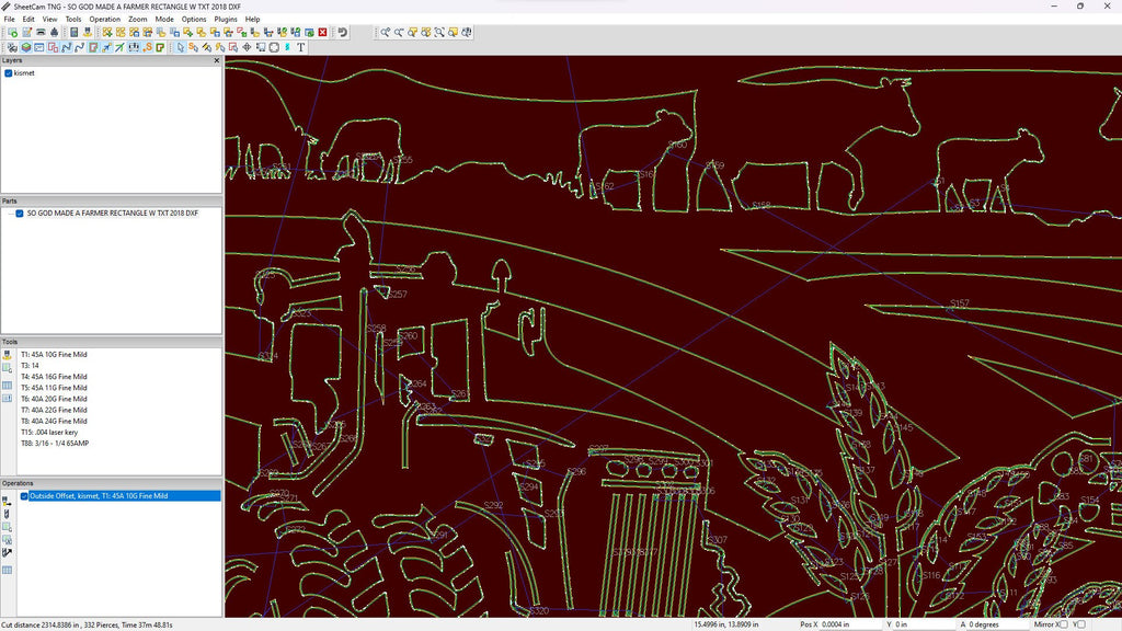 So God Made a Farmer Farm Scene vector paths in design software