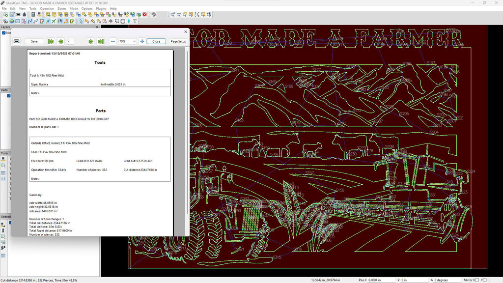 So God Made a Farmer Farm Scene vector paths in design software (photo 5)