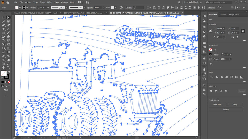 Colorado Rectangle So God Made a Farmer Sign vector paths in design software (photo 7)