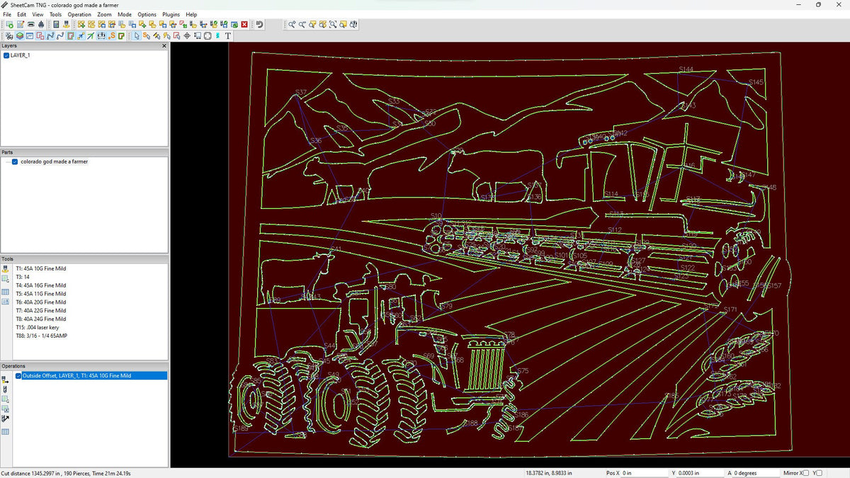 Colorado Rectangle Farm Scene Sign, No Lettering vector paths in design software (photo 9)