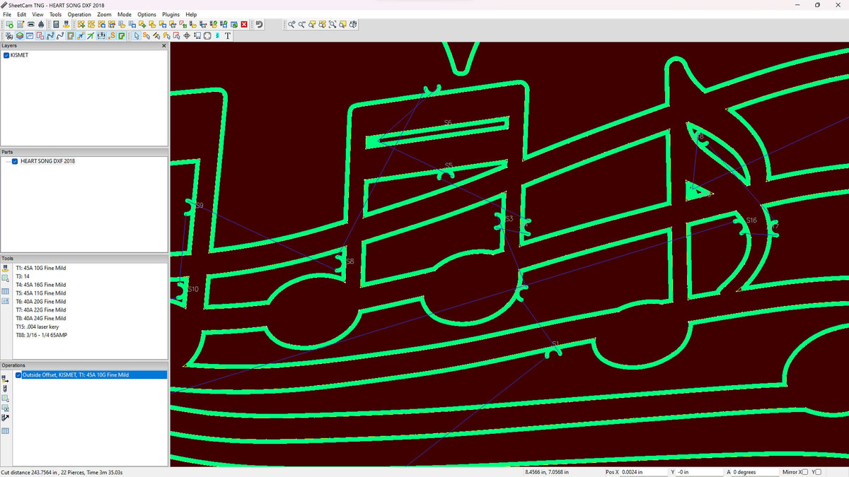 Heart Song Musical Notes Name Sign vector paths in design software (photo 5)