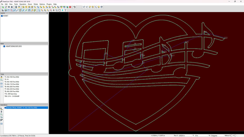 Heart Song Musical Notes Name Sign vector paths in design software (photo 6)