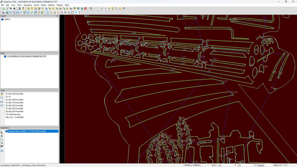 California Farm Scene Sign, No Lettering vector paths in design software (photo 6)