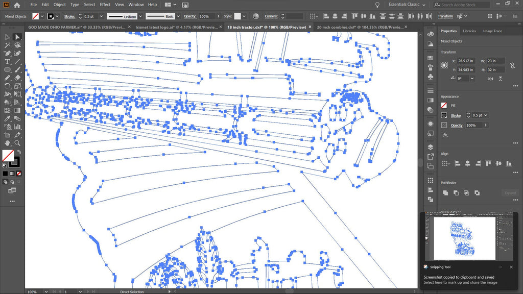 California Farm Scene Sign, No Lettering vector paths in design software (photo 8)