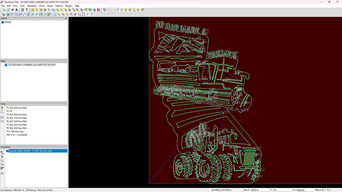 California So God Made a Farmer Sign vector paths in design software (photo 8)