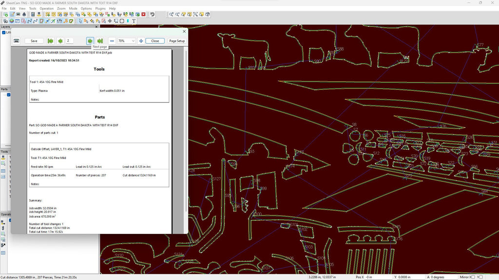 South Dakota So God Made a Farmer Sign vector paths in design software (photo 4)