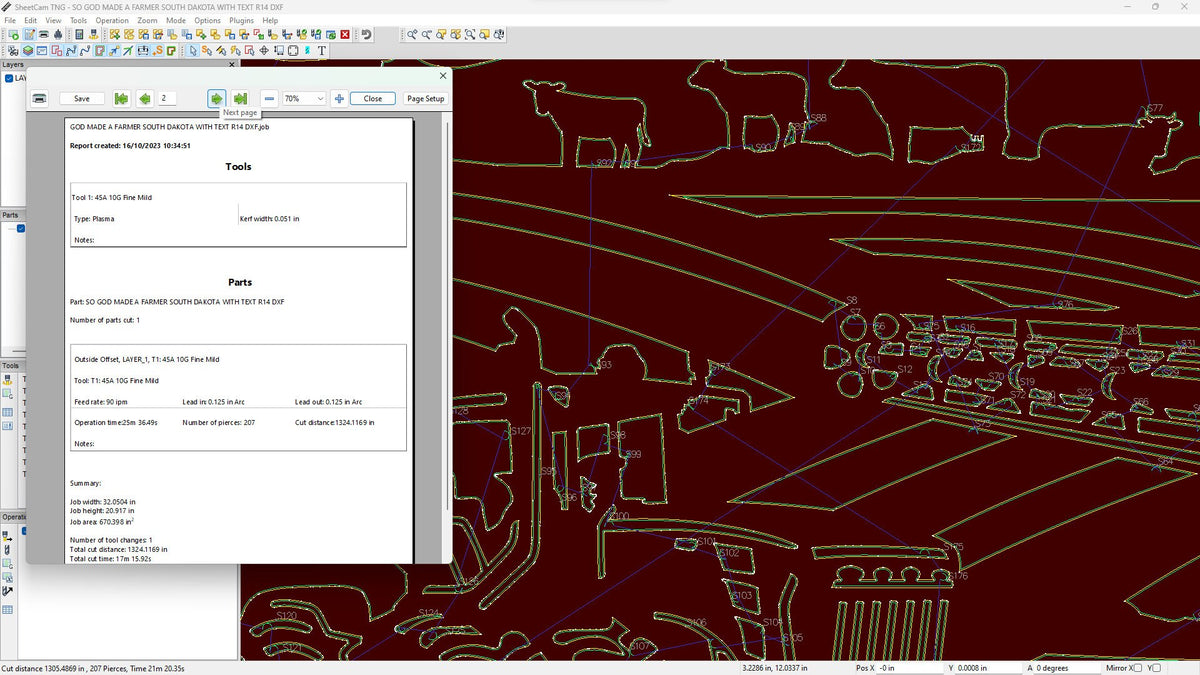 South Dakota So God Made a Farmer Sign vector paths in design software (photo 4)