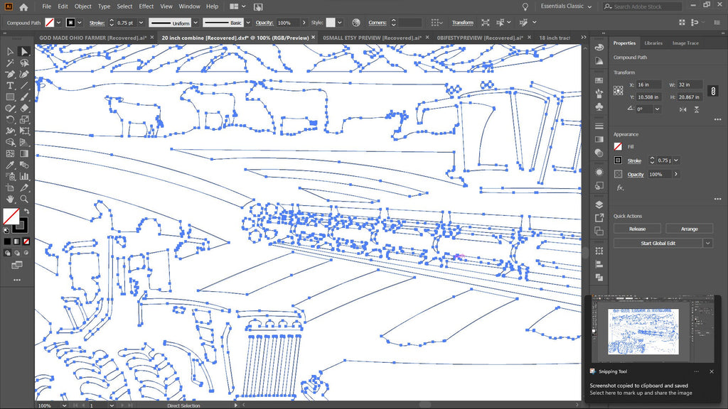 South Dakota So God Made a Farmer Sign vector paths in design software (photo 7)