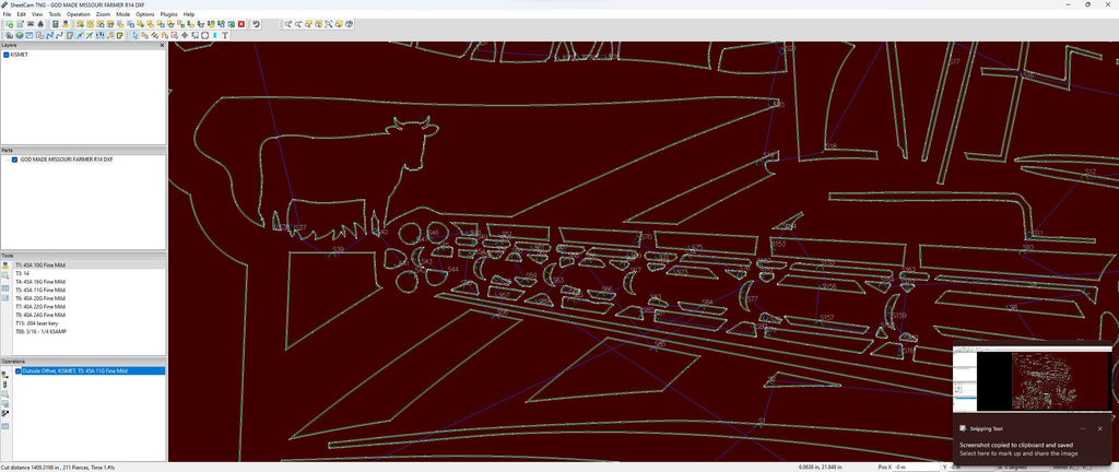 Missouri Farm Scene Sign, No Lettering vector paths in design software (photo 8)