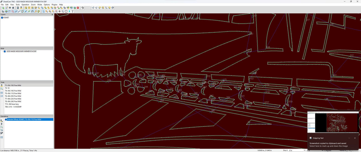 Missouri Farm Scene Sign, No Lettering vector paths in design software (photo 8)