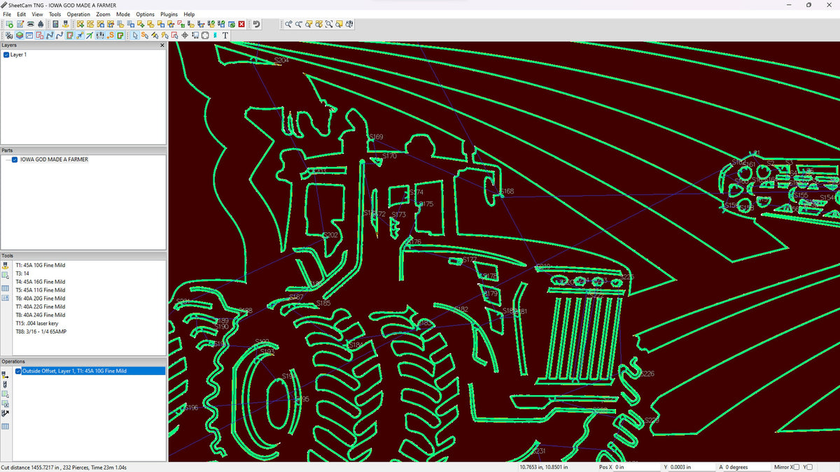 Iowa Banner So God Made a Farmer Sign vector paths in design software (photo 7)