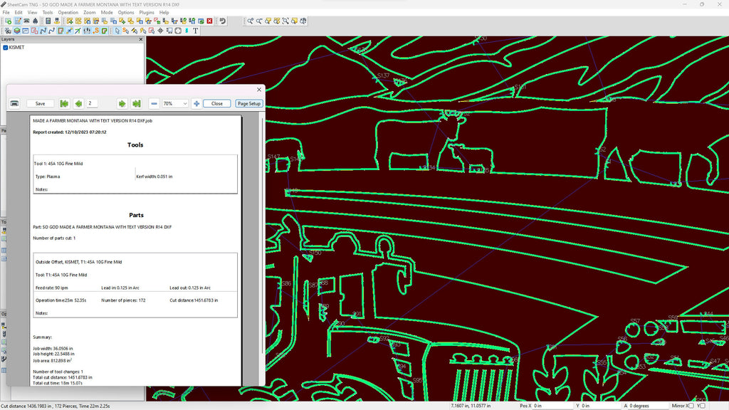 Montana Farm Scene Sign, No Lettering vector paths in design software (photo 4)