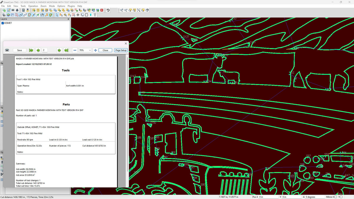 Montana Farm Scene Sign, No Lettering vector paths in design software (photo 4)
