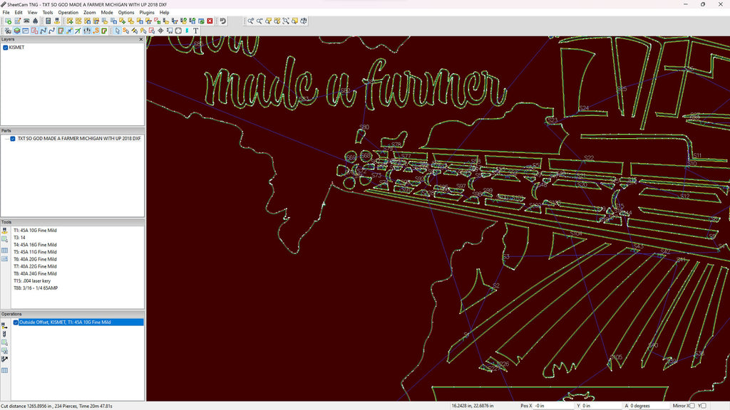 Michigan So God Made a Farmer Sign vector paths in design software (photo 4)