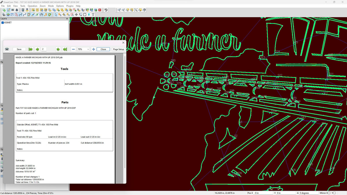 Michigan So God Made a Farmer Sign vector paths in design software (photo 7)