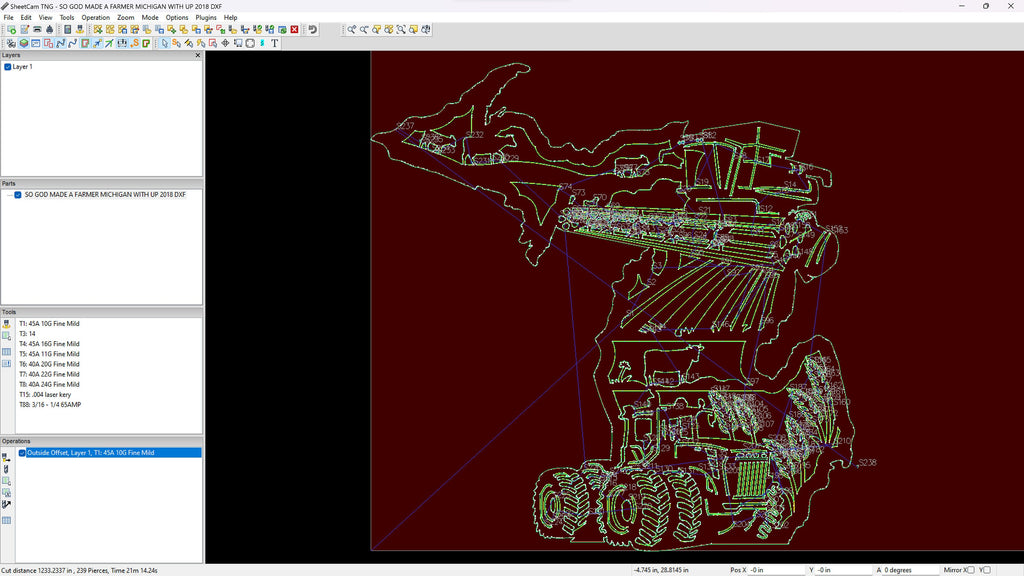 Michigan Farm Scene Sign, No Lettering vector paths in design software (photo 5)