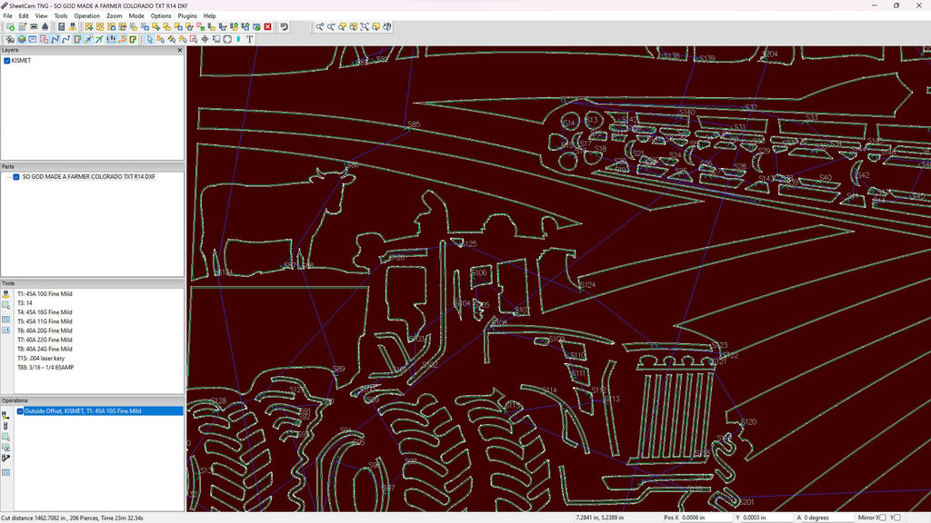 Colorado Rectangle So God Made a Farmer Sign vector paths in design software
