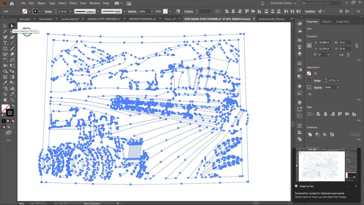 Colorado Rectangle Farm Scene Sign, No Lettering vector paths in design software (photo 6)