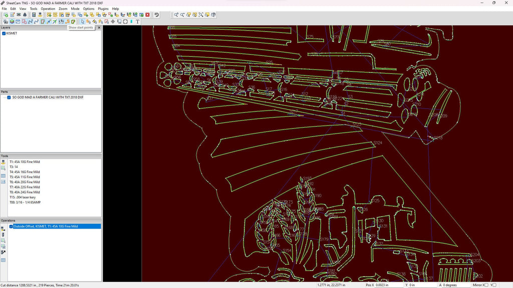 California So God Made a Farmer Sign vector paths in design software (photo 5)