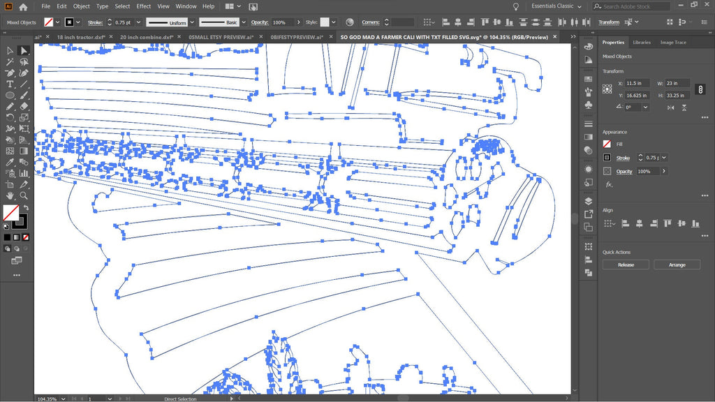 California So God Made a Farmer Sign vector paths in design software (photo 7)