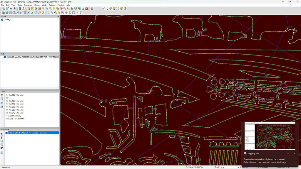 South Dakota So God Made a Farmer Sign vector paths in design software (photo 6)