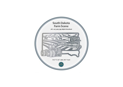 South Dakota Rectangle Farm Scene Sign, No Lettering DXF/SVG design preview with file details